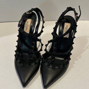 Valentino Black Rockstud Heels